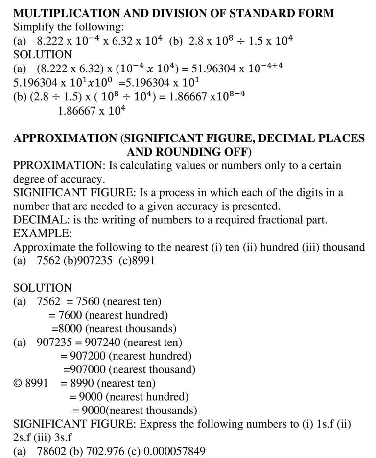 STANDARD FORM AND APPROXIMATION_2